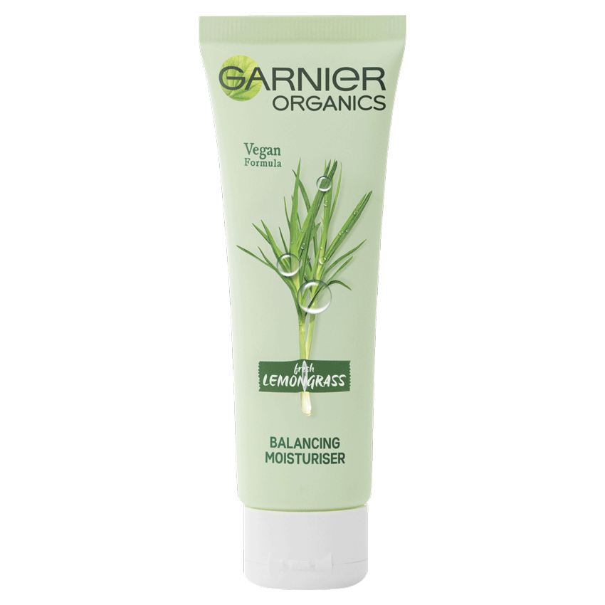 Garnier Organics Lemongrass Balancing Moisturiser front packshot